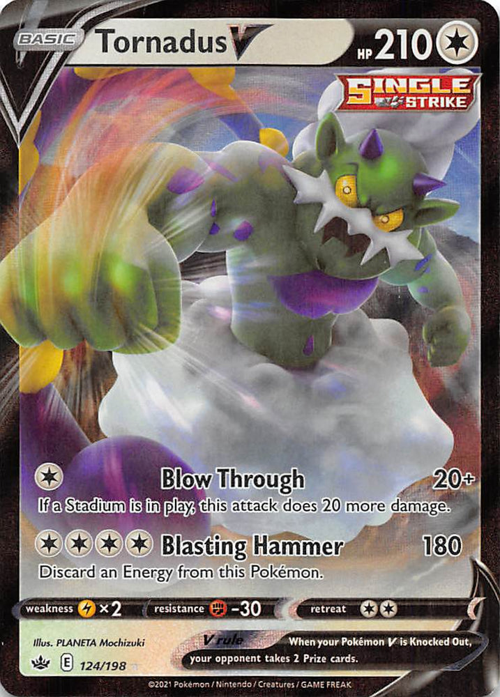 Tornadus V (124/198) [Sword & Shield: Chilling Reign] Pokémon