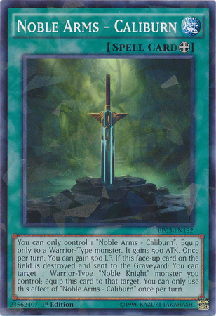 Noble Arms - Caliburn [BP03-EN182] Shatterfoil Rare Yu-Gi-Oh!
