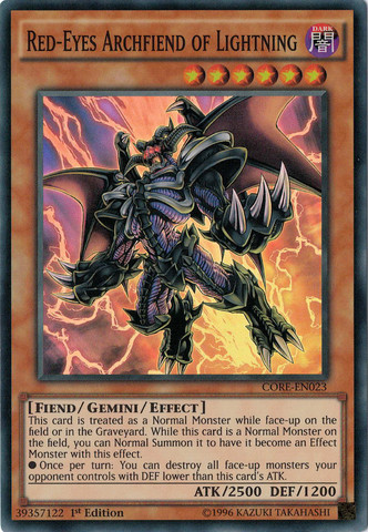 Red-Eyes Archfiend of Lightning [CORE-EN023] Super Rare Yu-Gi-Oh!