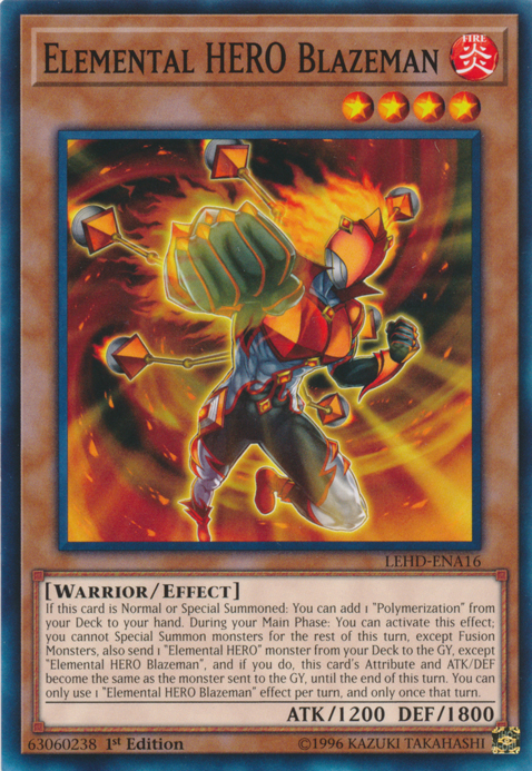 Elemental Hero Blazeman [LEHD-ENA16] Common Yu-Gi-Oh!