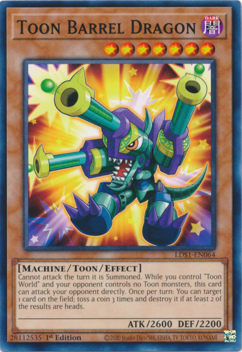 Toon Barrel Dragon [LDS1-EN064] Common Yu-Gi-Oh!