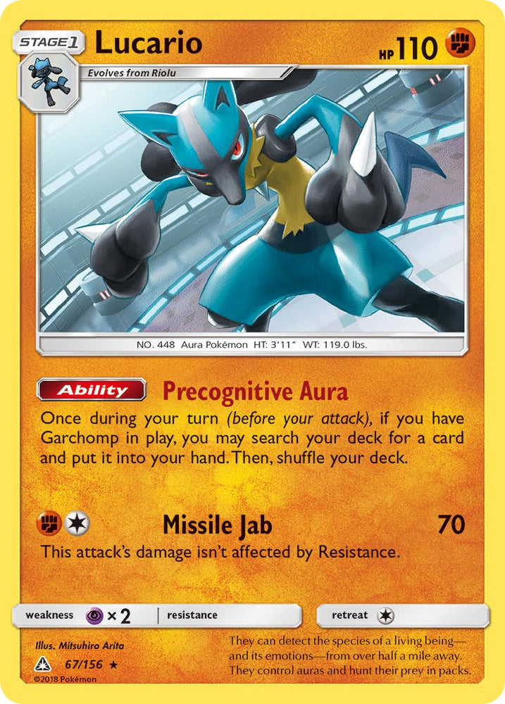 Lucario (67/156) (Theme Deck Exclusive) [Sun & Moon: Ultra Prism] Pokémon