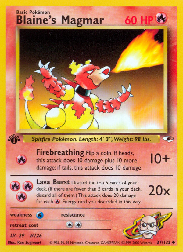 Blaine's Magmar (37/132) [Gym Heroes 1st Edition] Pokémon