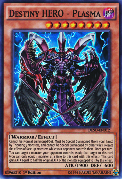 Destiny HERO - Plasma [DESO-EN012] Super Rare Yu-Gi-Oh!