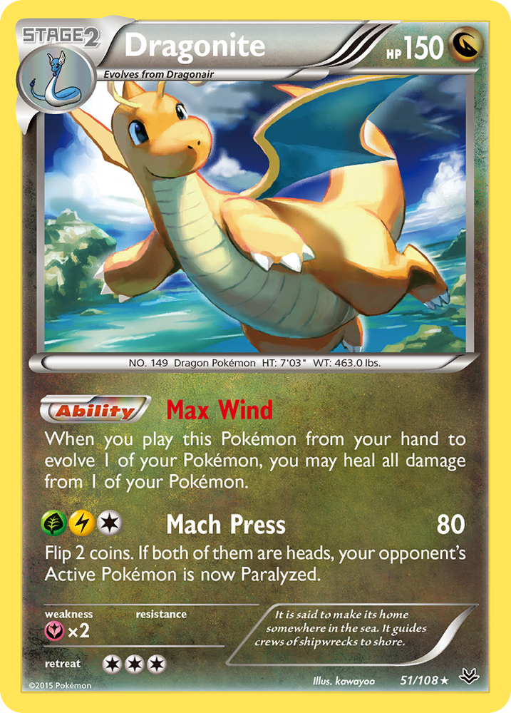 Dragonite (51/108) [XY: Roaring Skies] Pokémon