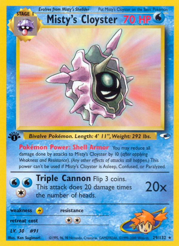 Misty's Cloyster (29/132) [Gym Heroes 1st Edition] Pokémon