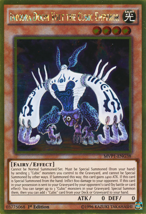 Indiora Doom Volt the Cubic Emperor [MVP1-ENG38] Gold Rare Yu-Gi-Oh!