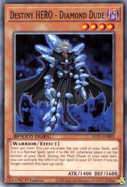 Destiny HERO - Diamond Dude [SGX1-ENB03] Common Yu-Gi-Oh!