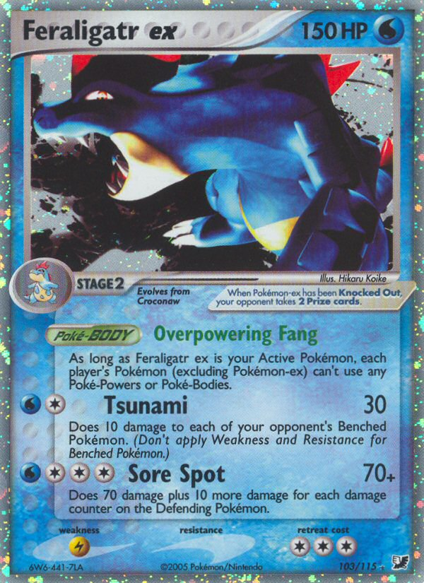 Feraligatr ex (103/115) [EX: Unseen Forces] Pokémon