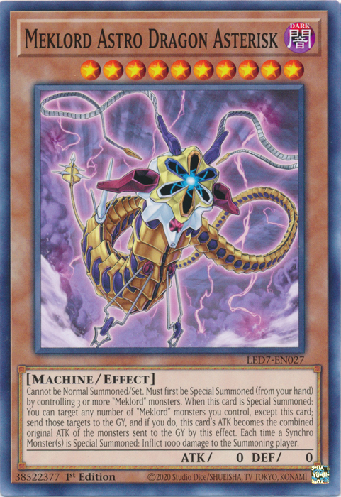 Meklord Astro Dragon Asterisk [LED7-EN027] Common Yu-Gi-Oh!
