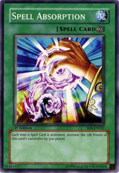 Spell Absorption [SD6-EN027] Common Yu-Gi-Oh!