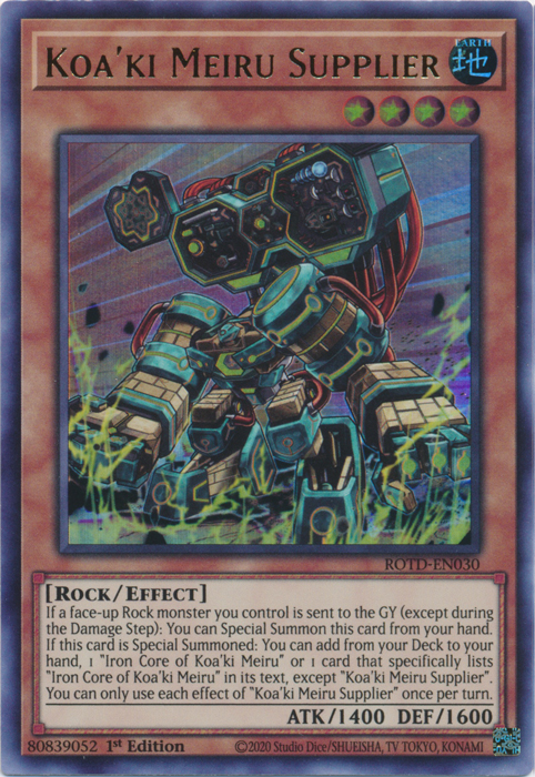 Koa'ki Meiru Supplier [ROTD-EN030] Ultra Rare Yu-Gi-Oh!