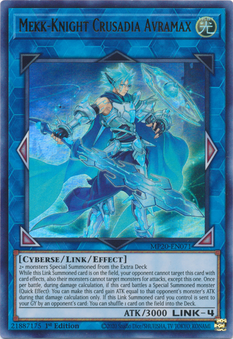 Mekk-Knight Crusadia Avramax [MP20-EN071] Ultra Rare Yu-Gi-Oh!