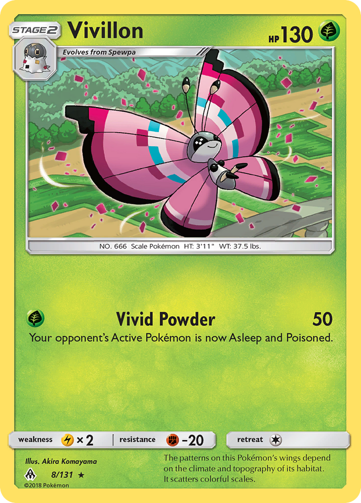 Vivillon (8/131) [Sun & Moon: Forbidden Light] Pokémon