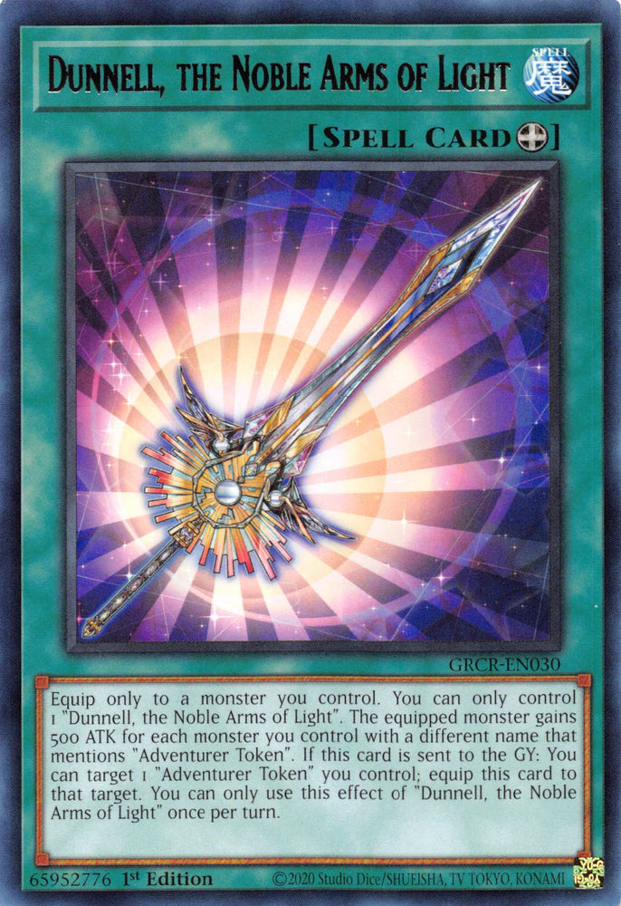 Dunnell, the Noble Arms of Light [GRCR-EN030] Rare Yu-Gi-Oh!