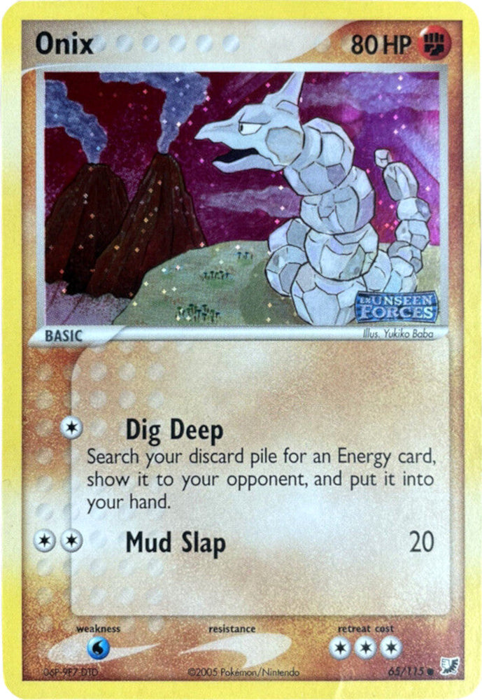 Onix (65/115) (Stamped) [EX: Unseen Forces] Pokémon