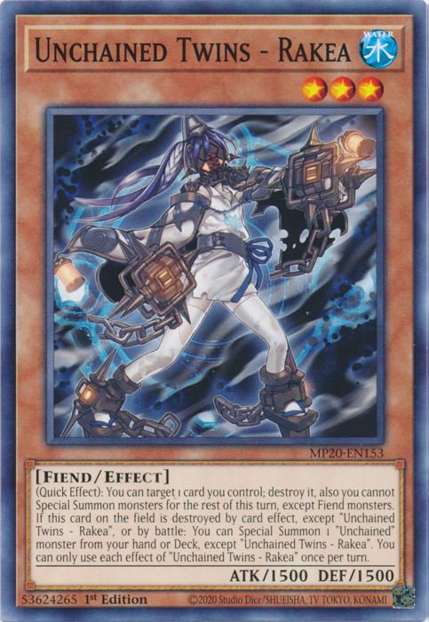 Unchained Twins - Rakea [MP20-EN153] Common Yu-Gi-Oh!