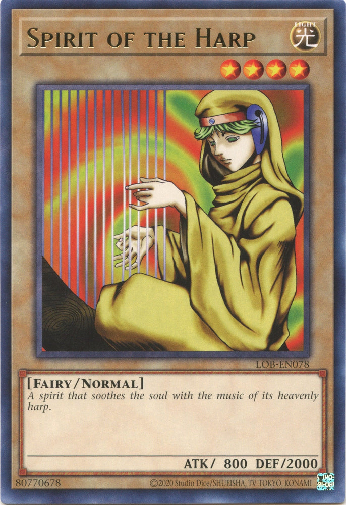 Spirit of the Harp (25th Anniversary) [LOB-EN078] Rare Yu-Gi-Oh!