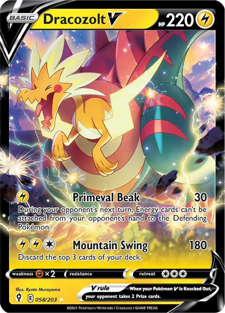 Dracozolt V (058/203) [Sword & Shield: Evolving Skies] Pokémon