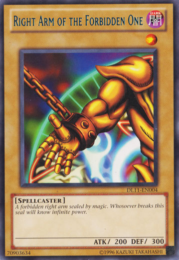 Right Arm of the Forbidden One (Blue) [DL11-EN004] Rare Yu-Gi-Oh!