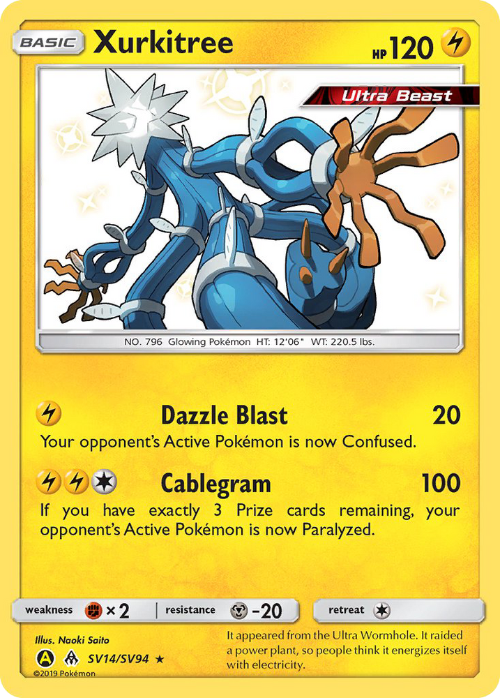 Xurkitree (SV14/SV94) [Sun & Moon: Hidden Fates - Shiny Vault] Pokémon