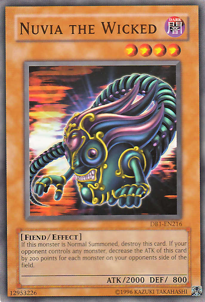 Nuvia the Wicked [DB1-EN216] Common Yu-Gi-Oh!