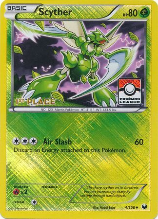 Scyther (4/108) (League Promo 1st Place) [Black & White: Dark Explorers] Pokémon