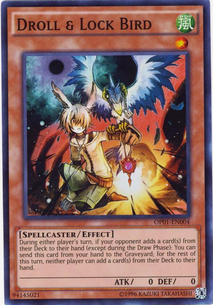 Droll & Lock Bird [OP01-EN004] Super Rare Yu-Gi-Oh!
