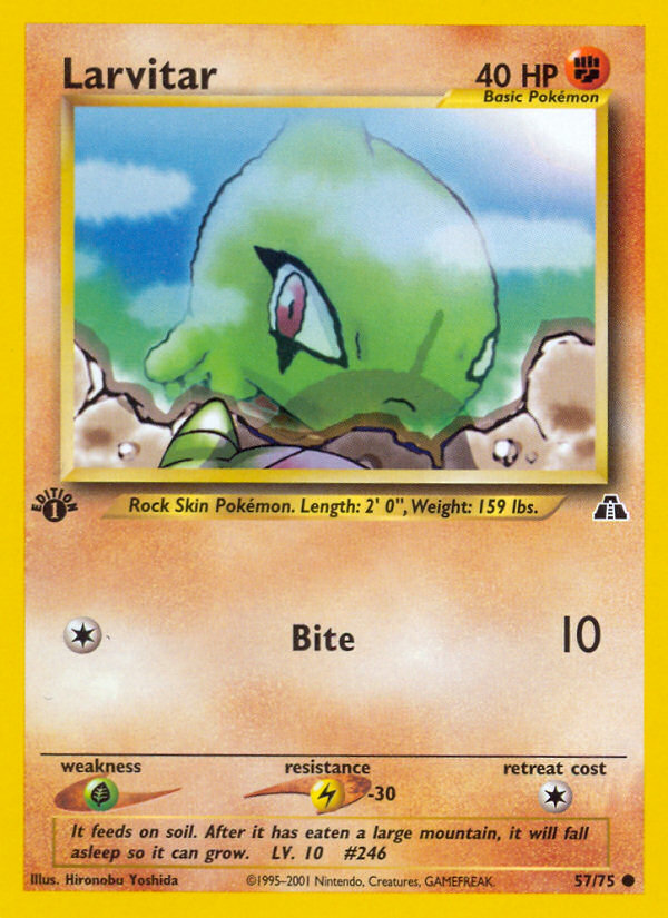 Larvitar (57/75) [Neo Discovery 1st Edition] Pokémon