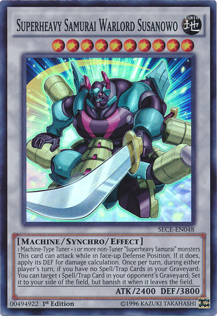 Superheavy Samurai Warlord Susanowo [SECE-EN048] Super Rare Yu-Gi-Oh!