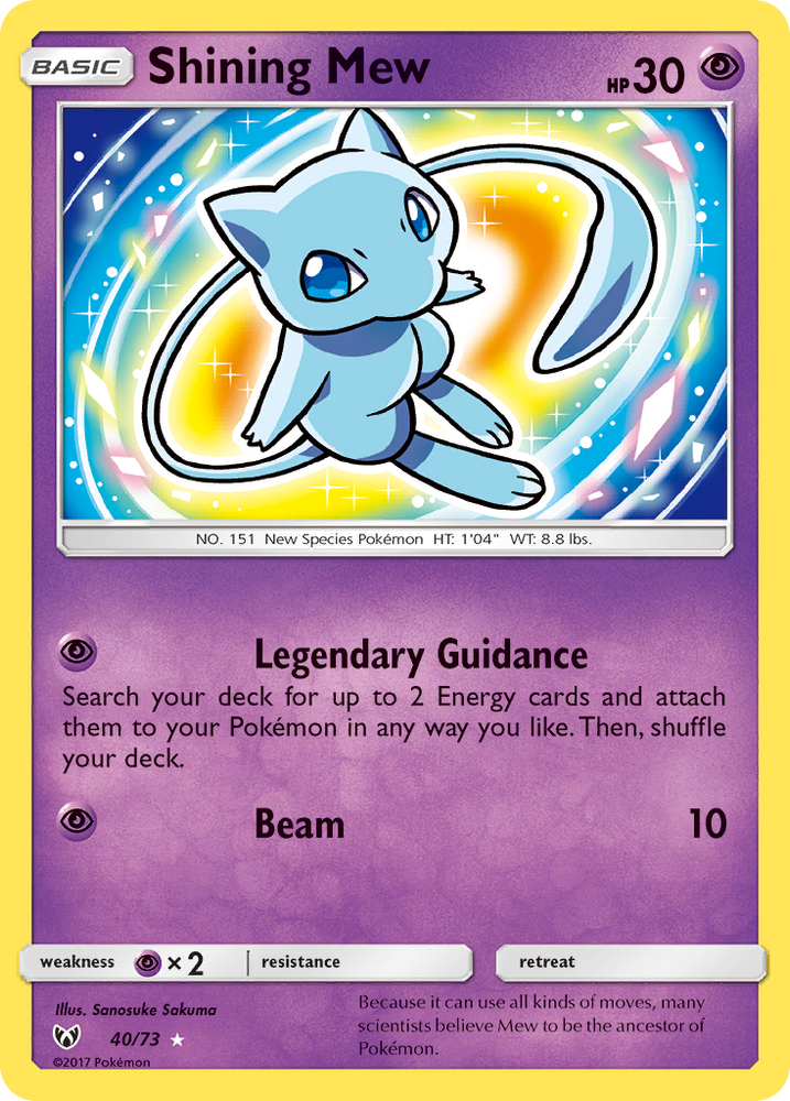 Shining Mew (40/73) [Sun & Moon: Shining Legends] Pokémon