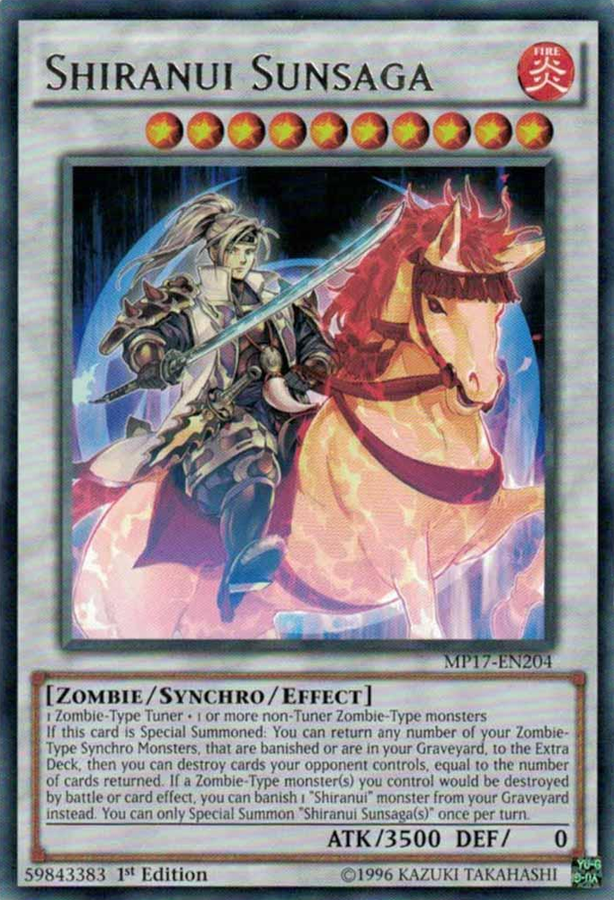 Shiranui Sunsaga [MP17-EN204] Rare Yu-Gi-Oh!