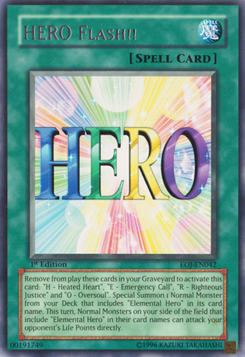 HERO Flash!! [EOJ-EN042] Rare Yu-Gi-Oh!