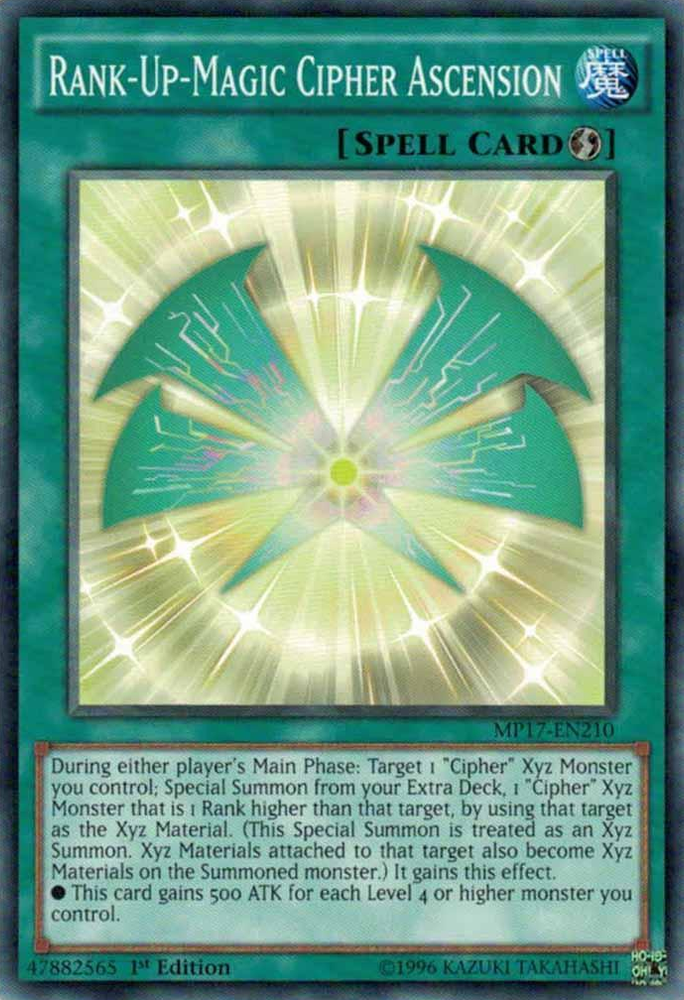 Rank-Up-Magic Cipher Ascension [MP17-EN210] Common Yu-Gi-Oh!