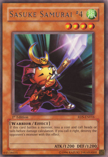 Sasuke Samurai #4 [RDS-EN016] Rare Yu-Gi-Oh!