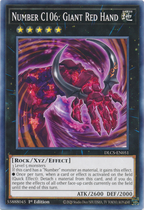 Number C106: Giant Red Hand [DLCS-EN051] Common Yu-Gi-Oh!