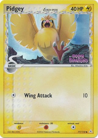 Pidgey (77/110) (Delta Species) (Stamped) [EX: Holon Phantoms] Pokémon