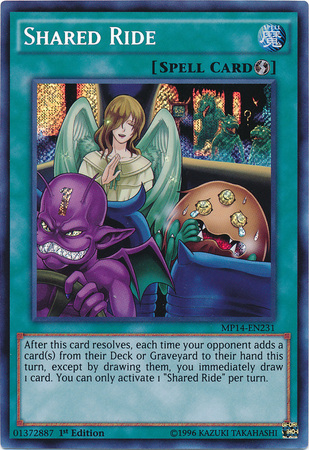 Shared Ride [MP14-EN231] Secret Rare Yu-Gi-Oh!