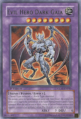 Evil Hero Dark Gaia [GLAS-EN040] Rare Yu-Gi-Oh!