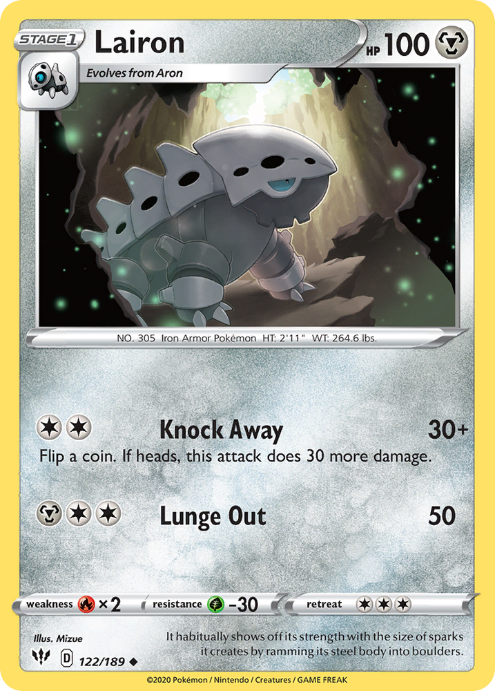 Lairon (122/189) [Sword & Shield: Darkness Ablaze] Pokémon