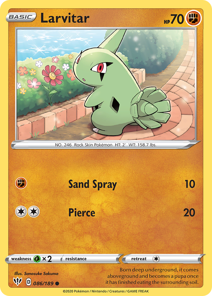 Larvitar (086/189) [Sword & Shield: Darkness Ablaze] Pokémon
