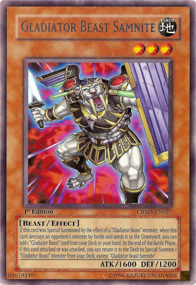 Gladiator Beast Samnite [CRMS-EN027] Rare Yu-Gi-Oh!