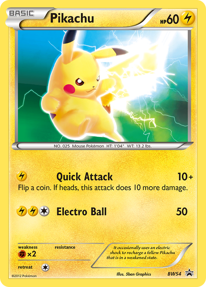 Pikachu (BW54) [Black & White: Black Star Promos] Pokémon