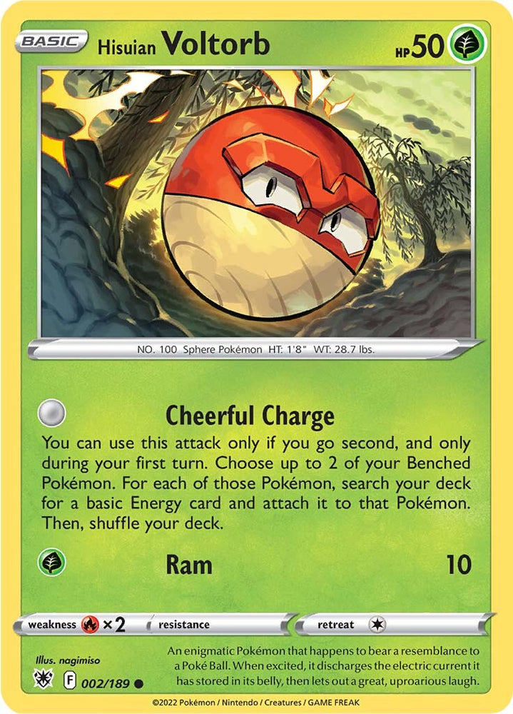 Hisuian Voltorb (002/189) [Sword & Shield: Astral Radiance] Pokémon