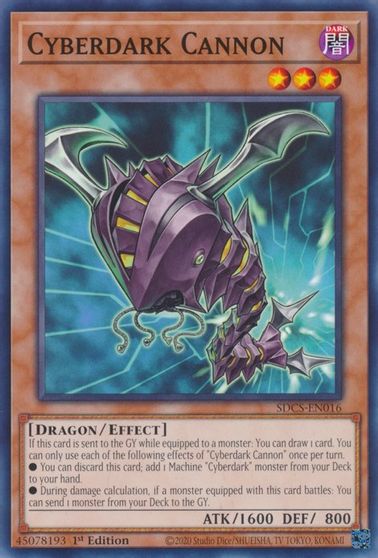 Cyberdark Cannon [SDCS-EN016] Common Yu-Gi-Oh!