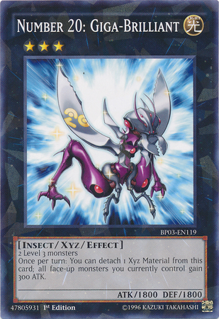 Number 20: Giga-Brilliant [BP03-EN119] Shatterfoil Rare Yu-Gi-Oh!