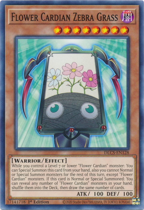 Flower Cardian Zebra Grass [DLCS-EN128] Common Yu-Gi-Oh!