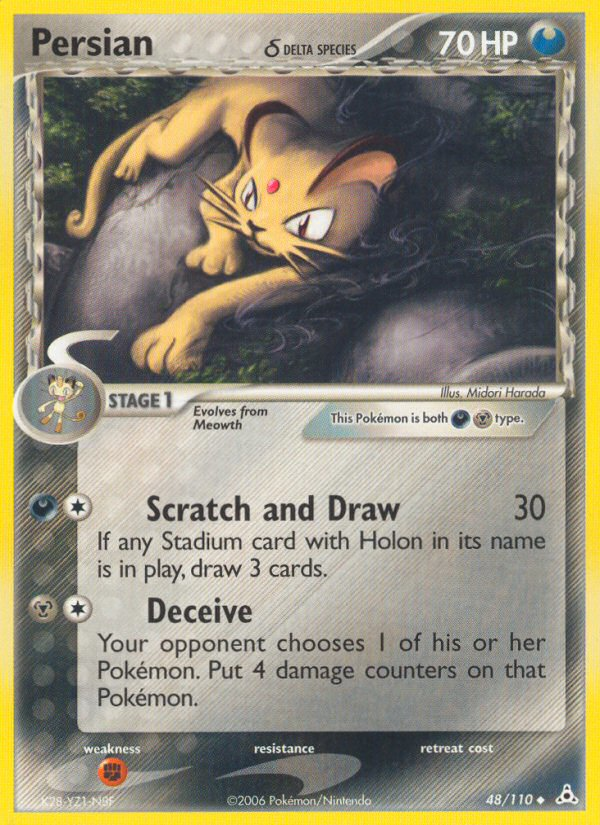Persian (48/110) (Delta Species) [EX: Holon Phantoms] Pokémon