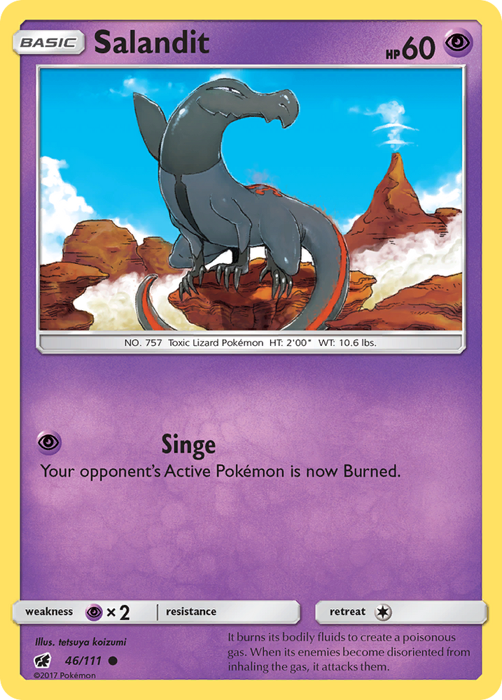 Salandit (46/111) [Sun & Moon: Crimson Invasion] Pokémon