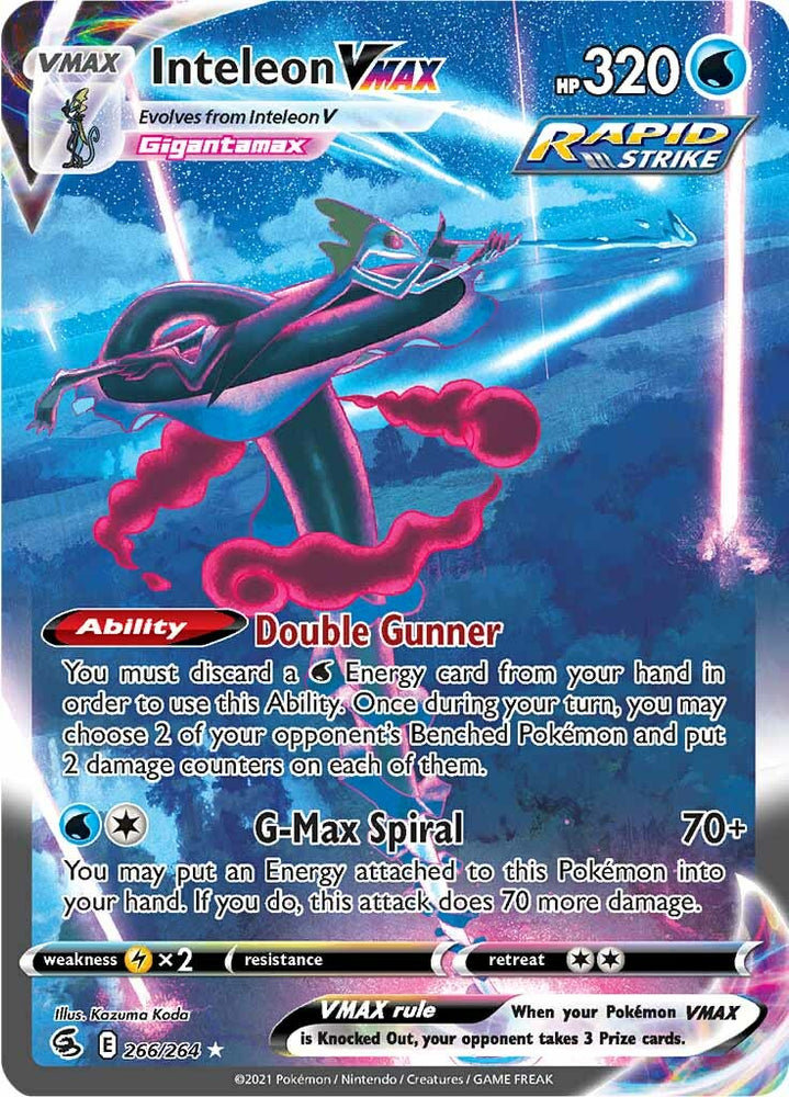 Inteleon VMAX (266/264) [Sword & Shield: Fusion Strike] Pokémon